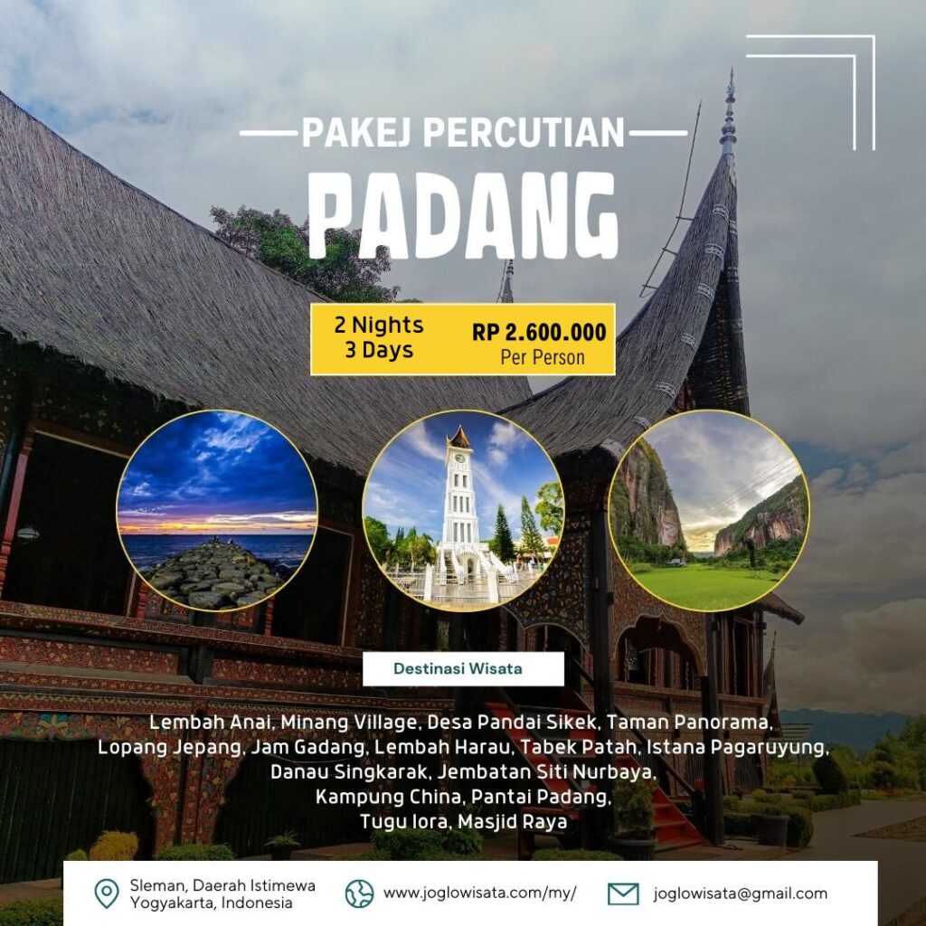 Pakej Percutian Padang 3 Hari 2 Malam