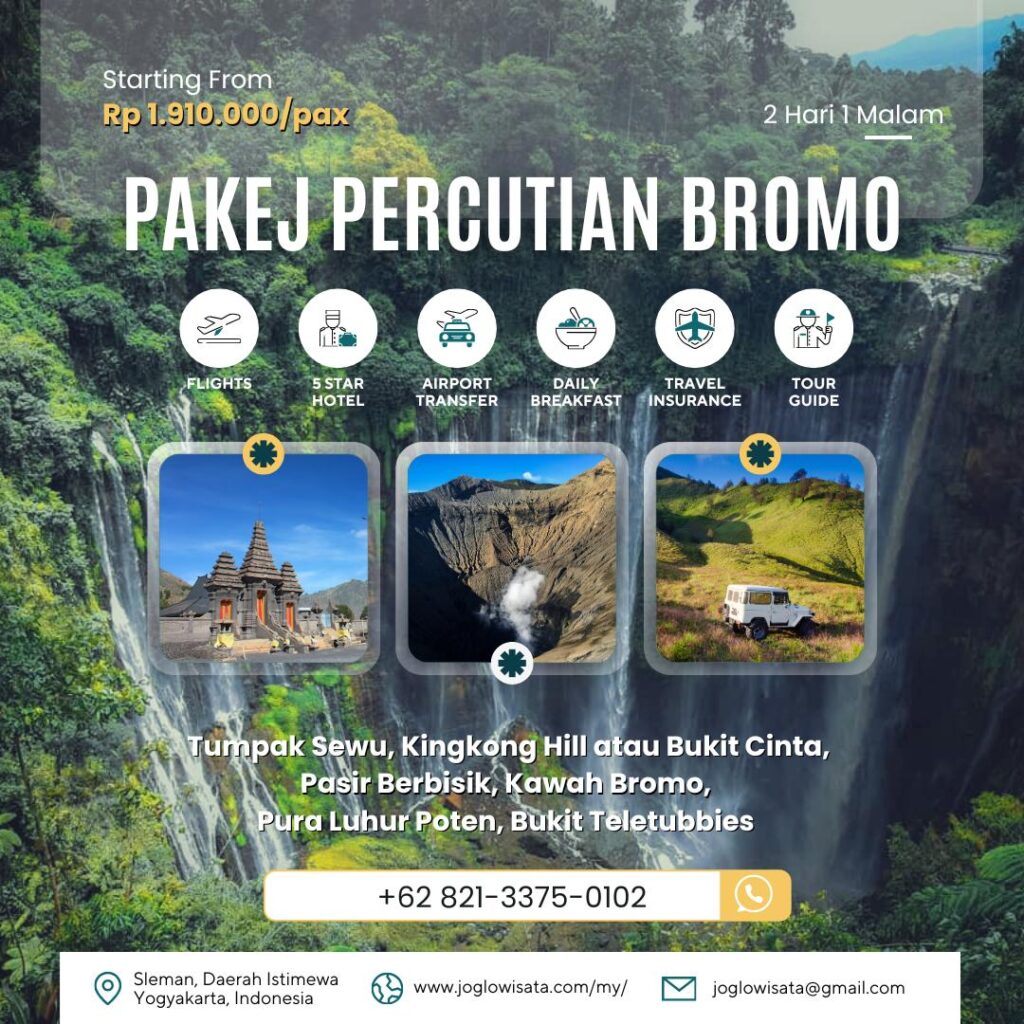 Pakej Percutian Bromo Tumpak Sewu 2 Hari 1 Malam