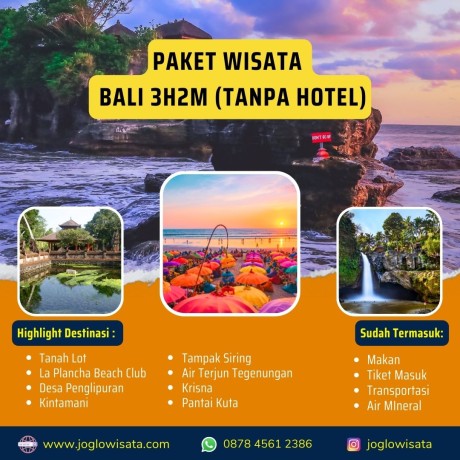 Paket Wisata Bali 3 Hari 2 Malam Tanpa Hotel
