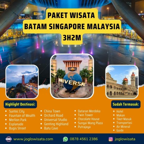 Paket Wisata Batam Singapore Malaysia 3 Hari 2 Malam