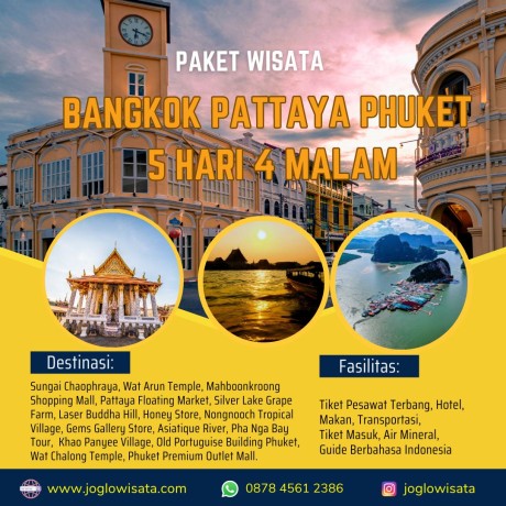 Paket Wisata Bangkok Pattaya Phuket 5 Hari 4 Malam