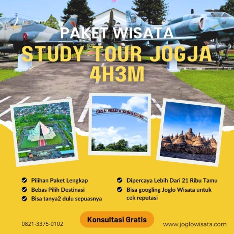 Paket Study Tour Jogja 4 Hari 3 Malam