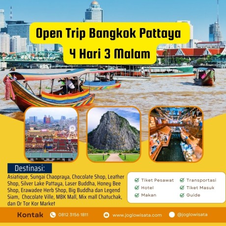 Open Trip Bangkok Pattaya 4 Hari 3 Malam