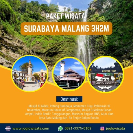 Paket Wisata Surabaya Malang 3 Hari 2 Malam