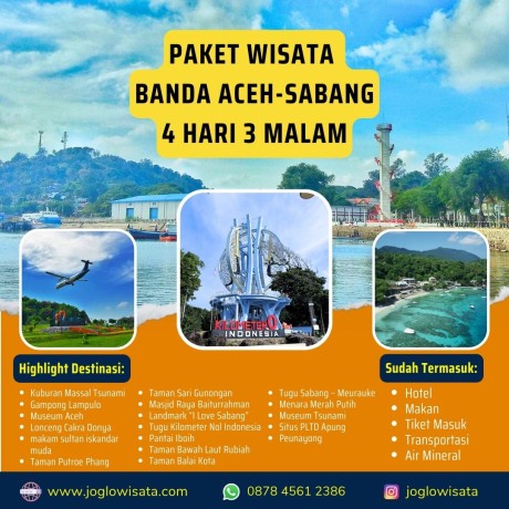 Paket Wisata Sabang – Banda Aceh 4 Hari 3 Malam