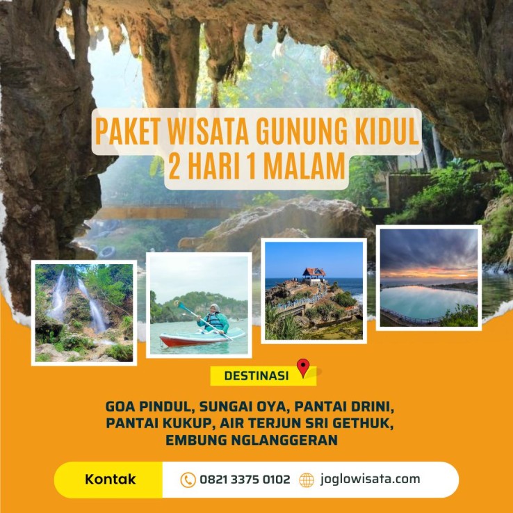 Paket Wisata Gunung Kidul 2 Hari 1 Malam