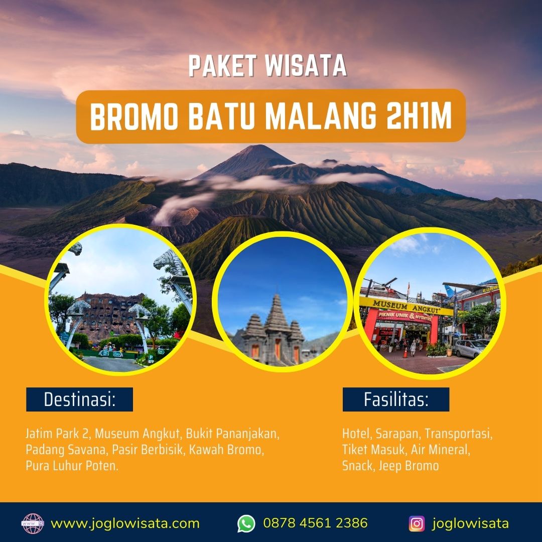 Paket Wisata Bromo Batu Malang 2 Hari 1 Malam (B) | Joglo Wisata