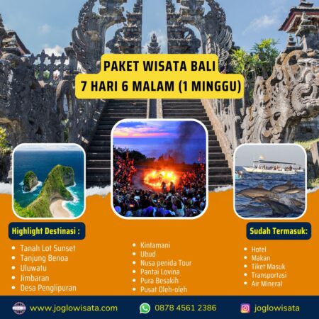 Paket Wisata Bali 7 Hari 6 Malam (1 minggu)